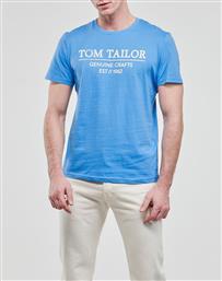 T-SHIRT WITH P ΜΠΛΟΥΖΑ ΑΝΔΡΙΚΟ 1021229-18395 SKYBLUE TOM TAILOR