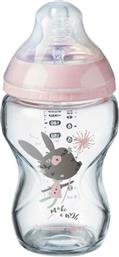 CLOSER TO NATURE ANTI-COLIC GLASS BABY BOTTLE 0M+ ΚΩΔ 42270610 ΓΥΑΛΙΝΟ ΜΠΙΜΠΕΡΟ ΜΙΚΡΗΣ ΡΟΗΣ ΜΕ ΘΗΛΗ ΣΙΛΙΚΟΝΗΣ ΚΑΤΑ ΤΩΝ ΚΟΛΙΚΩΝ 250ML - ΡΟΖ TOMMEE TIPPEE