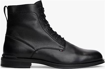 ΑΝΔΡΙΚΑ ΔΕΡΜΑΤΙΝΑ ΜΠΟΤΑΚΙΑ - FM0FM05577 ΜΑΥΡΟ TOMMY HILFIGER