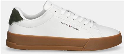 ΑΝΔΡΙΚΑ ΔΕΡΜΑΤΙΝΑ SNEAKERS FM0FM05367-01V ΛΕΥΚΟ-ΠΡΑΣΙΝΟ TOMMY HILFIGER