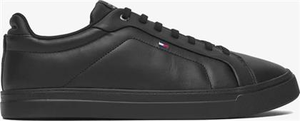 ΑΝΔΡΙΚΑ ΔΕΡΜΑΤΙΝΑ SNEAKERS FM0FM05678-BDS ΜΑΥΡΑ TOMMY HILFIGER