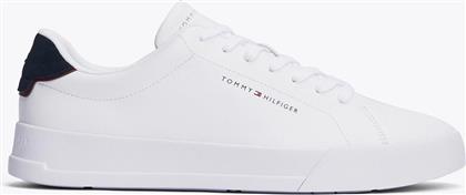 ΑΝΔΡΙΚΑ ΔΕΡΜΑΤΙΝΑ SNEAKERS ΜΕ ΛΟΓΟΤΥΠΟ - FM0FM05367 ΛΕΥΚΟ TOMMY HILFIGER