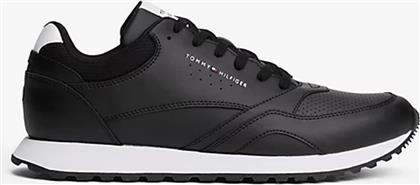 ΑΝΔΡΙΚΑ ΔΕΡΜΑΤΙΝΑ SNEAKERS ΜΕ ΛΟΓΟΤΥΠΟ - FM0FM05512 ΜΑΥΡΟ TOMMY HILFIGER