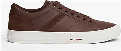 ΑΝΔΡΙΚΑ ΔΕΡΜΑΤΙΝΑ SNEAKERS ΜΕ ΛΟΓΟΤΥΠΟ - FM0FM05626 ΚΑΦΕ TOMMY HILFIGER