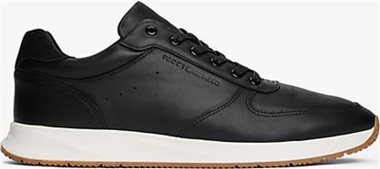 ΑΝΔΡΙΚΑ ΔΕΡΜΑΤΙΝΑ SNEAKERS ΜΕ ΛΟΓΟΤΥΠΟ - FM0FM05700 ΜΑΥΡΟ TOMMY HILFIGER