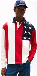 ΑΝΔΡΙΚΗ ΜΠΛΟΥΖΑ ΠΟΛΟ ΜΕ AMERICAN FLAG PRINT REGULAR FIT - MW0MW39690 ΚΟΚΚΙΝΟ TOMMY HILFIGER