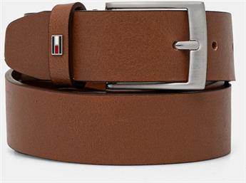 ΑΝΔΡΙΚΗ ΔΕΡΜΑΤΙΝΗ ΖΩΝΗ 3.5CM AM0AM13014-GB8 ΚΑΦΕ TOMMY HILFIGER