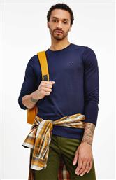 ΑΝΔΡΙΚΗ ΜΑΚΡΥΜΑΝΙΚΗ ΜΠΛΟΥΖΑ ΜΟΝΟΧΡΩΜΗ SLIM FIT - MW0MW10804 ΜΠΛΕ ΣΚΟΥΡΟ TOMMY HILFIGER