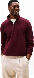 ΑΝΔΡΙΚΗ ΠΛΕΚΤΗ ΜΠΛΟΥΖΑ ΜΕ HALF ZIP REGULAR FIT - MW0MW37233 ΜΠΟΡΝΤΟ TOMMY HILFIGER