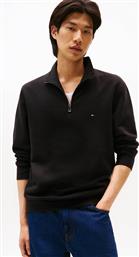 ΑΝΔΡΙΚΗ ΠΛΕΚΤΗ ΜΠΛΟΥΖΑ ΜΕ HALF ZIP REGULAR FIT - MW0MW37233 ΜΑΥΡΟ TOMMY HILFIGER