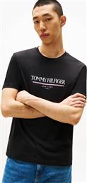 ΑΝΔΡΙΚΟ T-SHIRT ΜΕ ΛΟΓΟΤΥΠΟ REGULAR FIT - MW0MW40534 ΜΑΥΡΟ TOMMY HILFIGER