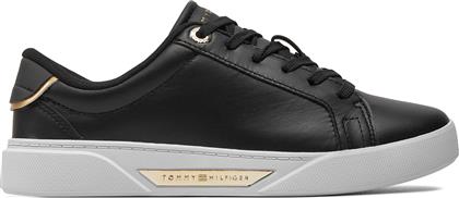 ΑΘΛΗΤΙΚΑ CHIC HW COURT SNEAKER FW0FW07813 ΜΑΥΡΟ TOMMY HILFIGER