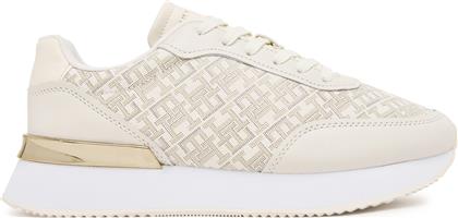 ΑΘΛΗΤΙΚΑ CHIC MONOGRAM RUNNER FW0FW09051 ΕΚΡΟΥ TOMMY HILFIGER