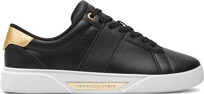 ΑΘΛΗΤΙΚΑ CHIC PANEL COURT SNEAKER FW0FW07998 ΜΑΥΡΟ TOMMY HILFIGER