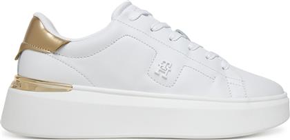 ΑΘΛΗΤΙΚΑ CHIC PLATFORM GOLD FW0FW08817 ΛΕΥΚΟ TOMMY HILFIGER
