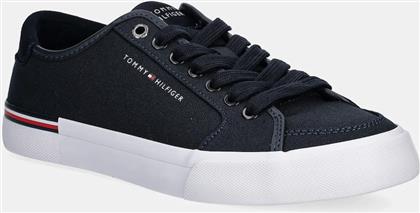 ΑΘΛΗΤΙΚΑ CORE CORPORATE VULC CANVAS ΧΡΩΜΑ: ΝΑΥΤΙΚΟ ΜΠΛΕ, FM0FM05398 TOMMY HILFIGER