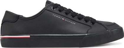 ΑΘΛΗΤΙΚΑ CORE CORPORATE VULC LEATHER FM0FM05399 ΜΑΥΡΟ TOMMY HILFIGER