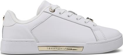 ΑΘΛΗΤΙΚΑ COURT SNEAKER WITH LACE HARDWARE FW0FW06908 ΛΕΥΚΟ TOMMY HILFIGER