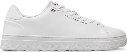 ΑΘΛΗΤΙΚΑ COURT THICK CUPSOLE LEATHER FM0FM05208 ΛΕΥΚΟ TOMMY HILFIGER