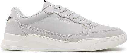 ΑΘΛΗΤΙΚΑ ELEVATED CUPSOLE LEATHER MIX FM0FM04358 ΓΚΡΙ TOMMY HILFIGER