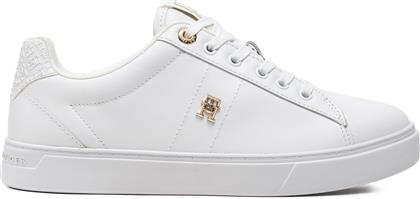 ΑΘΛΗΤΙΚΑ ELEVATED ESSENT SNEAKER MONOGRAM FW0FW07999 ΛΕΥΚΟ TOMMY HILFIGER