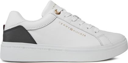 ΑΘΛΗΤΙΚΑ ELEVATED ESSENTIAL COURT SNEAKER FW0FW07635 ΛΕΥΚΟ TOMMY HILFIGER