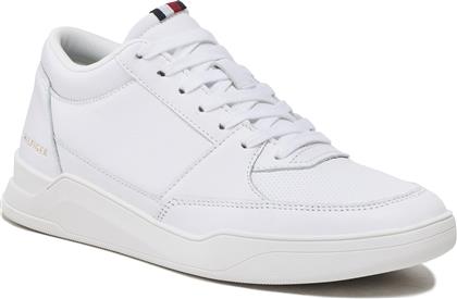 ΑΘΛΗΤΙΚΑ ELEVATED HI CUPSOLE LEATHER FM0FM04290 ΛΕΥΚΟ TOMMY HILFIGER