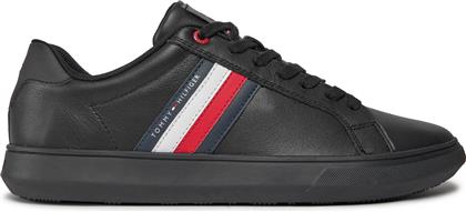 ΑΘΛΗΤΙΚΑ ESSENTIAL LEATHER CUPSOLE FM0FM04921 ΜΑΥΡΟ TOMMY HILFIGER