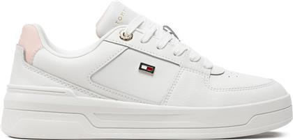 ΑΘΛΗΤΙΚΑ FLAG BASKET SNEAKER FW0FW08081 ΕΚΡΟΥ TOMMY HILFIGER