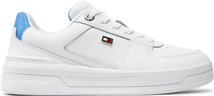 ΑΘΛΗΤΙΚΑ FLAG BASKET SNEAKER FW0FW08081 ΛΕΥΚΟ TOMMY HILFIGER