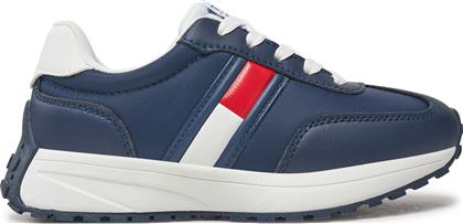 ΑΘΛΗΤΙΚΑ FLAG LOW CUT LACE-UP SNEAKER T3X9-33877-1695 M ΣΚΟΥΡΟ ΜΠΛΕ TOMMY HILFIGER από το EPAPOUTSIA