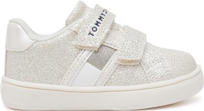 ΑΘΛΗΤΙΚΑ FLAG LOW CUT VELCRO SNEAKER T1A9-33726-0375 M ΕΚΡΟΥ TOMMY HILFIGER