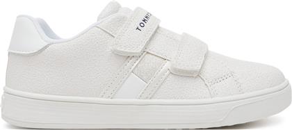 ΑΘΛΗΤΙΚΑ FLAG LOW CUT VELCRO SNEAKER T1A9-33726-0375 S ΛΕΥΚΟ TOMMY HILFIGER