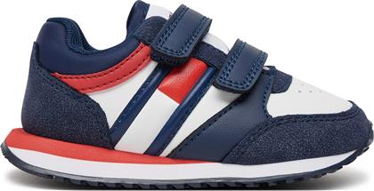 ΑΘΛΗΤΙΚΑ FLAG LOW CUT VELCRO SNEAKER T1B9-33661-1269 ΣΚΟΥΡΟ ΜΠΛΕ TOMMY HILFIGER