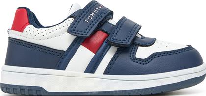 ΑΘΛΗΤΙΚΑ FLAG LOW CUT VELCRO SNEAKER T1X9-33841-1355 M ΣΚΟΥΡΟ ΜΠΛΕ TOMMY HILFIGER από το EPAPOUTSIA