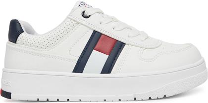 ΑΘΛΗΤΙΚΑ FLAG LOW CUT VELCRO SNEAKER T3X9-33859-1355 M ΛΕΥΚΟ TOMMY HILFIGER