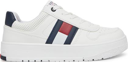 ΑΘΛΗΤΙΚΑ FLAG LOW CUT VELCRO SNEAKER T3X9-33859-1355 S ΛΕΥΚΟ TOMMY HILFIGER