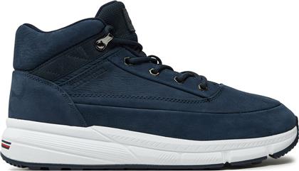 ΑΘΛΗΤΙΚΑ HILFIGER WARM NUBUCK HYBRID B FM0FM05189 ΣΚΟΥΡΟ ΜΠΛΕ TOMMY HILFIGER