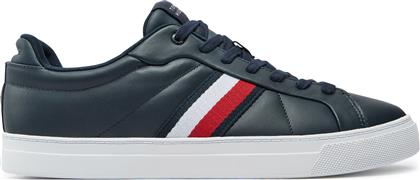 ΑΘΛΗΤΙΚΑ ICON COURT LTH STRIPES FM0FM05163 ΣΚΟΥΡΟ ΜΠΛΕ TOMMY HILFIGER