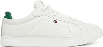 ΑΘΛΗΤΙΚΑ ICON COURT PINPERF LTH FM0FM05483 ΛΕΥΚΟ TOMMY HILFIGER