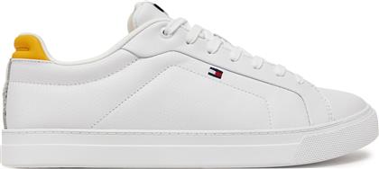 ΑΘΛΗΤΙΚΑ ICON COURT PINPERF LTH FM0FM05483 ΛΕΥΚΟ TOMMY HILFIGER