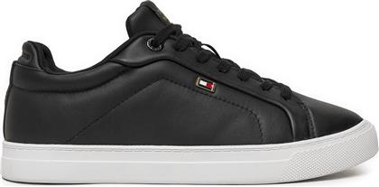 ΑΘΛΗΤΙΚΑ ICON COURT SNEAKER FLAG FW0FW08327 ΜΑΥΡΟ TOMMY HILFIGER