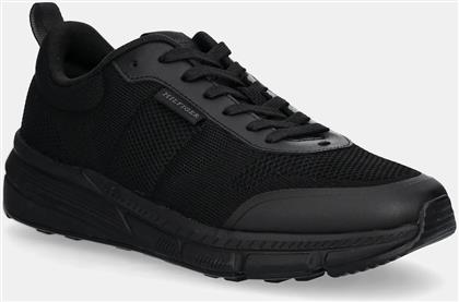 ΑΘΛΗΤΙΚΑ LIGHTWEIGHT MODERN KNIT RUNNER ΧΡΩΜΑ: ΜΑΥΡΟ, FM0FM05326 TOMMY HILFIGER