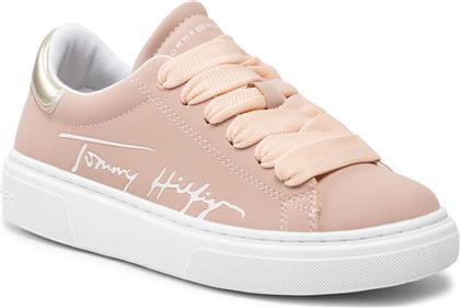 ΑΘΛΗΤΙΚΑ LOW CUT LACE-UP SNEAKER T3A4-32149-0315 S ΡΟΖ TOMMY HILFIGER