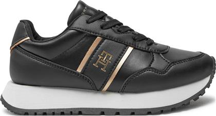 ΑΘΛΗΤΙΚΑ LOW CUT LACE-UP SNEAKER T3A9-33548-1695 M ΜΑΥΡΟ TOMMY HILFIGER