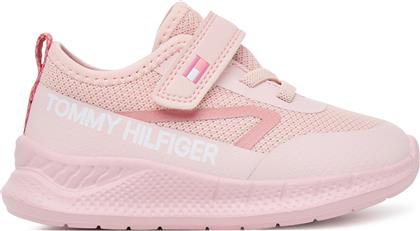 ΑΘΛΗΤΙΚΑ LOW CUT LACE-UP/VELCRO SNEAKER T1A9-33990-1843 M ΡΟΖ TOMMY HILFIGER