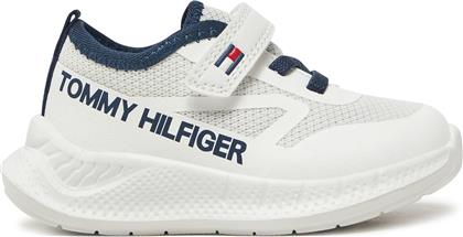 ΑΘΛΗΤΙΚΑ LOW CUT LACE-UP/VELCRO SNEAKER T1B9-33868-1756 M ΛΕΥΚΟ TOMMY HILFIGER