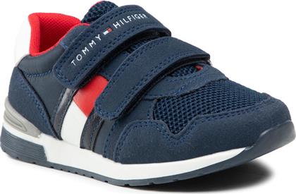 ΑΘΛΗΤΙΚΑ LOW CUT VELCRO SNEAKER T1B4-30481-0732 S ΣΚΟΥΡΟ ΜΠΛΕ TOMMY HILFIGER