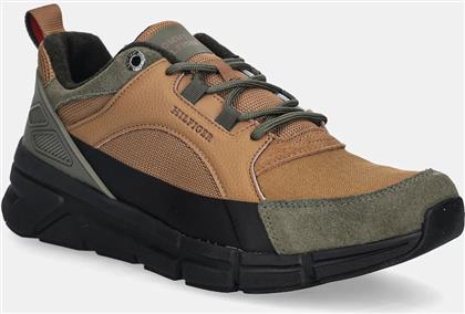 ΑΘΛΗΤΙΚΑ MODERN COMFORT RUN OUTDOOR ΧΡΩΜΑ: ΚΑΦΕ, FM0FM05639 TOMMY HILFIGER