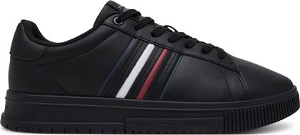 ΑΘΛΗΤΙΚΑ MODERN CUPSOLE STRIPES LTH FM0FM05406 ΜΑΥΡΟ TOMMY HILFIGER